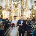 Bukiet ślubny Kraków kaskadowy czerwony anemony róże tulipany wianek na ślub Agnieszka błaszczyk abkwiaty